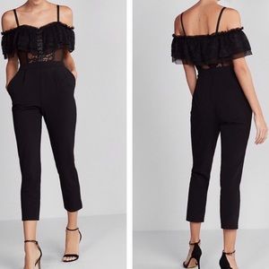 Express Lace Off-Shoulder Jumpsuit